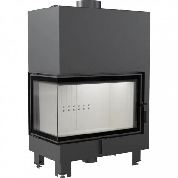 Teplovodná krbová vložka MBO 15 BS ľavé presklenie s dochladzovacou špirálou