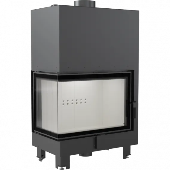 Teplovodná krbová vložka MBA 17 BS ľavé presklenie s dochladzovacou špirálou